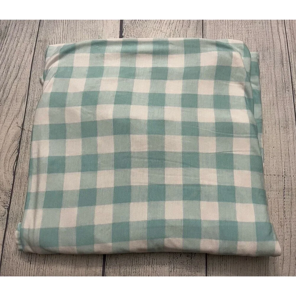 Little Sleepies Bamboo Aqua Gingham Baby Boy Swaddle Blanket, 44 x 44 inches